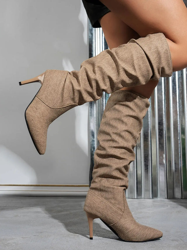 Point Toe Stiletto Boots Trendsi Hanalas