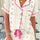 Printed Button Up Short Sleeve Top and Shorts Lounge Set | Hanalas