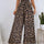 Printed Elastic Waist Wide Leg Pants | Hanalas