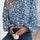 Printed Round Neck Balloon Sleeve Blouse Trendsi Hanalas