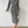 Printed Tie Waist Long Sleeve Midi Shirt Dress | Hanalas