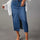 Raw Hem Front Slit Denim Midi Skirt | Hanalas