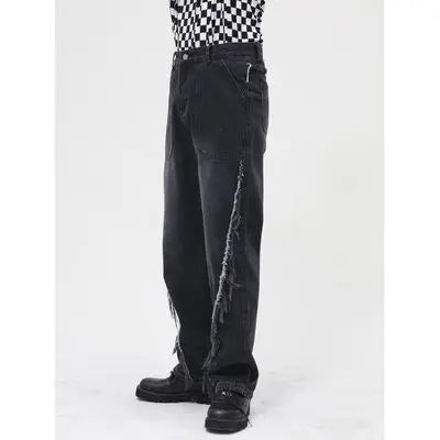 Raw Hem Jeans with Pockets | Hanalas