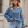 Round Neck Dropped Shoulder Long Sleeve Sweater Trendsi Hanalas