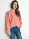 Round Neck Dropped Shoulder Long Sleeve Sweater Trendsi Hanalas