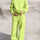 Round Neck Long Sleeve Top and Elastic Waist Pants Set | Hanalas