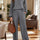 Round Neck Long Sleeve Top and Pants Set | Hanalas