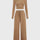 Round Neck Long Sleeve Top and Tied Pants Set | Hanalas