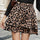 Ruffled Leopard Elastic Waist Skirt | Hanalas