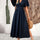 Side Slit Surplice Flutter Sleeve Midi Dress | Hanalas