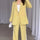 Side Striped Long Sleeve Blazer and Pants Set | Hanalas