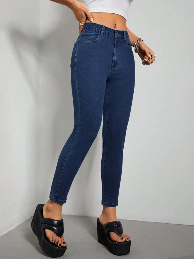 Skinny Jeans with Pockets Trendsi Hanalas