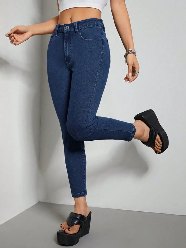 Skinny Jeans with Pockets Trendsi Hanalas