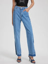 Slit Straight Leg Jeans with Pockets Trendsi Hanalas