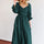 Smocked Tied Flounce Sleeve Midi Dress | Hanalas