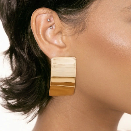 Stainless Steel Rectangle Earring Trendsi Hanalas