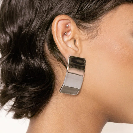 Stainless Steel Rectangle Earring Trendsi Hanalas