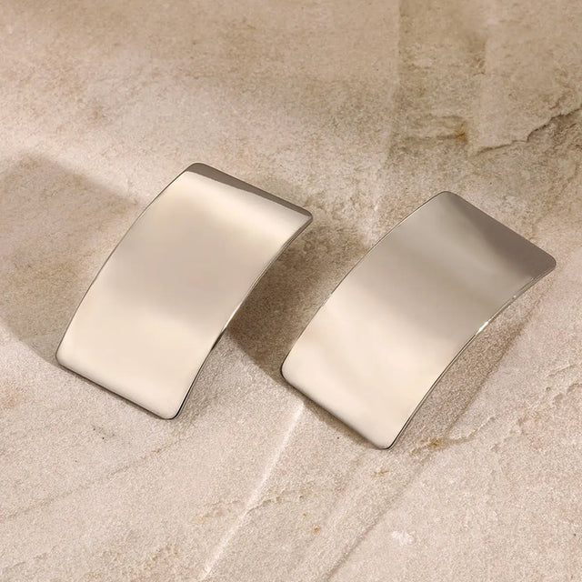 Stainless Steel Rectangle Earring Trendsi Hanalas