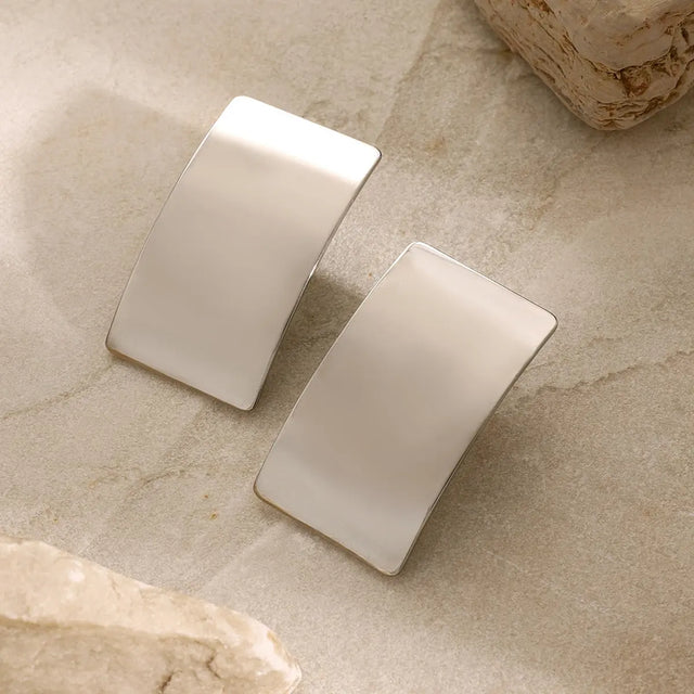 Stainless Steel Rectangle Earring Trendsi Hanalas