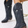 Star Point Toe Block Heel Boots Trendsi Hanalas