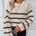 Striped Round Neck Dropped Shoulder Sweater Trendsi Hanalas