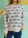 Striped Round Neck Long Sleeve Sweater Trendsi Hanalas