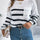 Striped Round Neck Long Sleeve Sweater Trendsi Hanalas