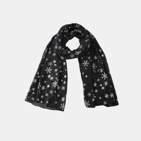 Thermal Snowflakes Polyester Scarf Trendsi Hanalas