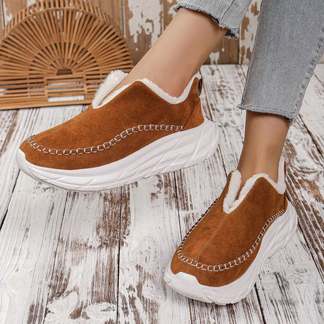 Thermal Suede Platform Slip-On Boots Trendsi Hanalas