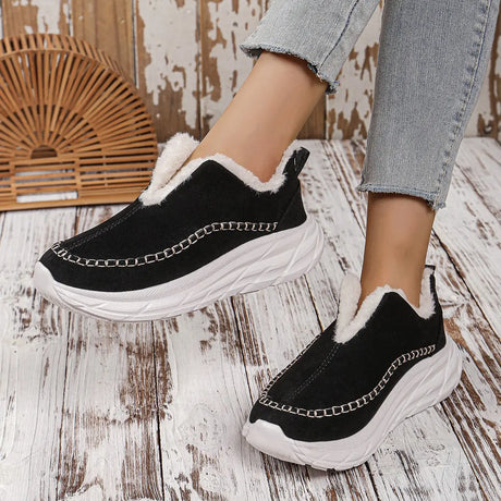 Thermal Suede Platform Slip-On Boots Trendsi Hanalas