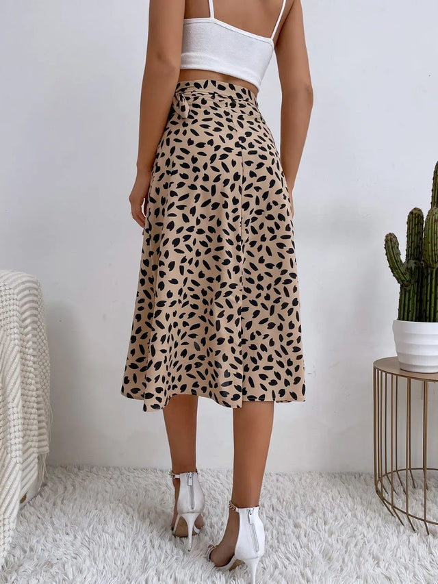 Tied Slit Printed Skirt | Hanalas
