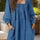 Tied Square Neck Long Sleeve Denim Dress with Pockets Trendsi Hanalas