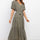 Tied Tiered Short Sleeve Midi Dress | Hanalas