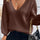 Tied V-Neck Long Sleeve Sweater Trendsi Hanalas