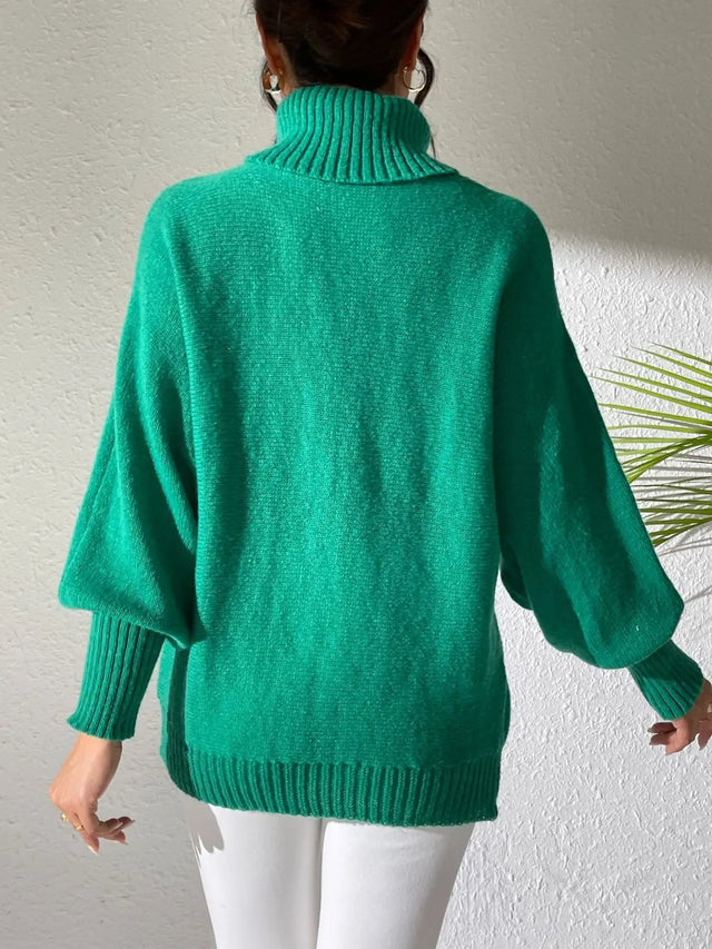 Turtleneck Long Sleeve Sweater Trendsi Hanalas