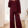 V-Neck Long Sleeve Top and Wide Leg Pants Set | Hanalas