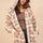 VERY J Fuzzy Plaid Long Sleeve Hooded Jacket | Hanalas