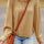 Waffle-Knit Half Button Round Neck Long Sleeve Top Trendsi Hanalas