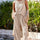 Waffle-Knit Round Neck Tank and Pants Set | Hanalas