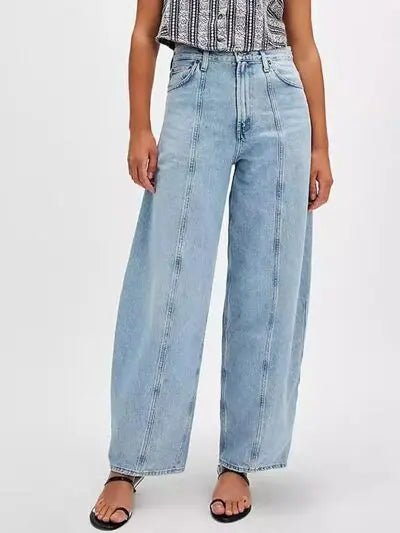 Wide Leg Jeans with Pockets | Hanalas