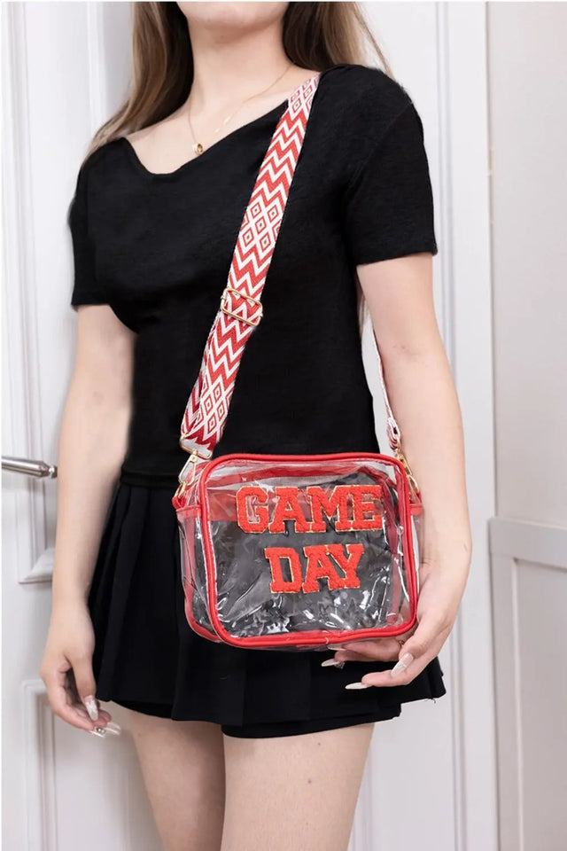 Zenana GAME DAY Stadium Approved Transparent Crossbody Bag Trendsi Hanalas