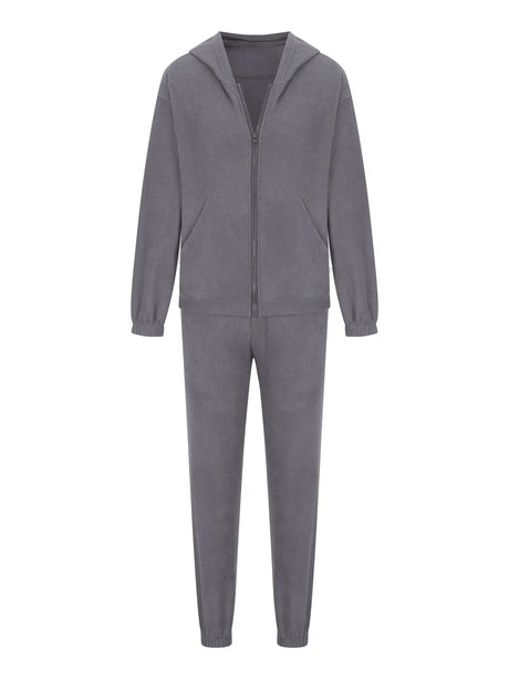 Zip Up Long Sleeve Hoodie and Joggers Set | Hanalas