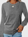 Full Size Round Neck Long Sleeve T-Shirt | Hanalas