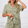 Full Size Leopard Short Sleeve Top and Shorts Lounge Set Plus Size | Hanalas