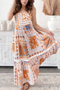 Printed Smocked Back Ricrac Trim Cami Dress | Hanalas