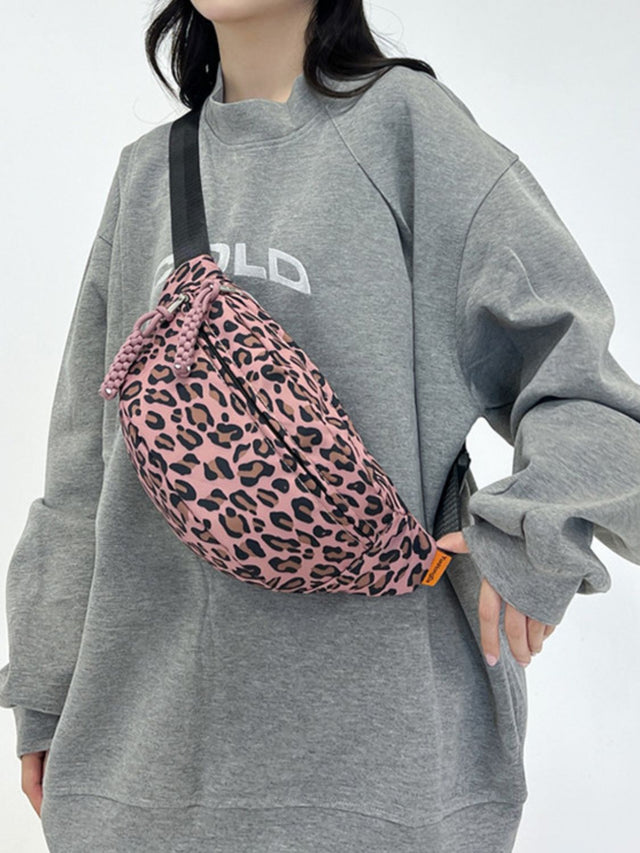 Leopard Nylon Crossbody Bag Trendsi Hanalas