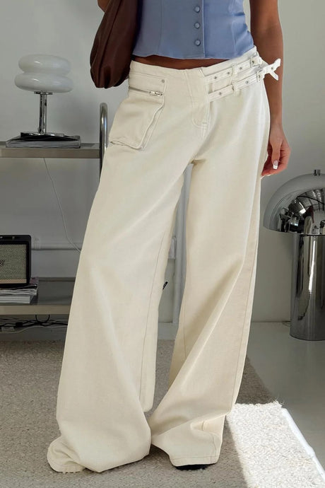 Wide Leg Jeans with Pockets | Hanalas