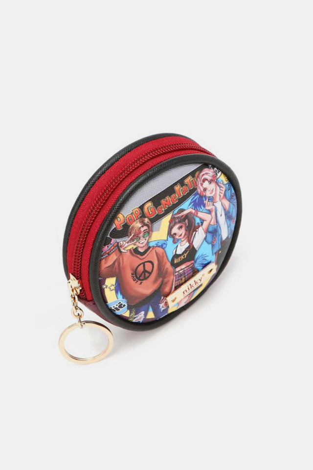 Nicole Lee USA Keychain Round Coin Purse | Hanalas