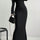 Contrast Trim Off-Shoulder Long Sleeve Maxi Sweater Dress | Hanalas