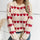 Heart Round Neck Dropped Shoulder Sweater | Hanalas